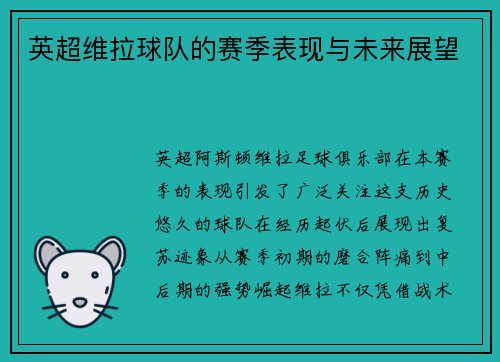 英超维拉球队的赛季表现与未来展望